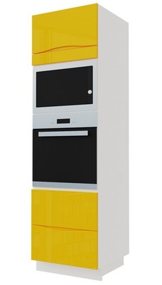 Backofenumbauschrank NAPOLI 60x207cm REJS Vollauszug grifflos Farbe wählbar NA-D