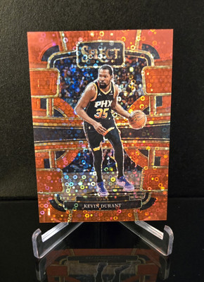 #'d/49   KEVIN DURANT SP 2023-24 Panini Select Concourse Red Disco Prizm No. 2