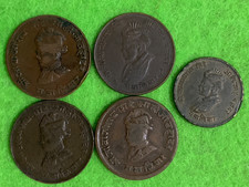 India Gwalior 1/2 Anna 1942, 1/4 Anna 1929 Ornate, Plain big LL, Plain wee, 1999