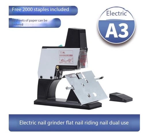 Large-Capacity Heavy-Duty Electric Stapler Center-Stapling Binding ...