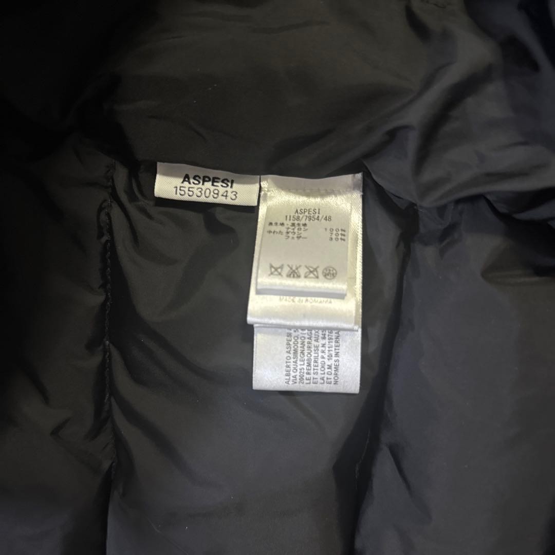 ASPESI Jacket Black Down Vest S Limited Edition VHTF Designer Collection Popular image 4