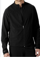 Jockey Unisex Scrubs Black Long Sleeve Full Zip Jacket Sz: 2X NWT