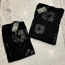 Denim Tears Monochrome Cotton Wreath men's Tracksuit  *NWT* (Size Large) 