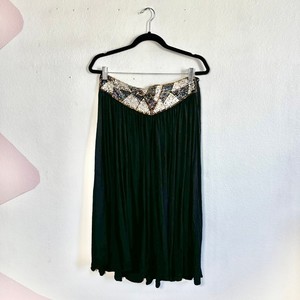 Vintage Y2K Beaded Maxi Skirt Sz Medium 2000s Festival Coachella Hippie