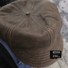 Vtg SCALA Classico Leather Newsboy Cap Hat Do...
