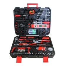 Tools A black hand toolbox with a tool set, totaling 238 pieces