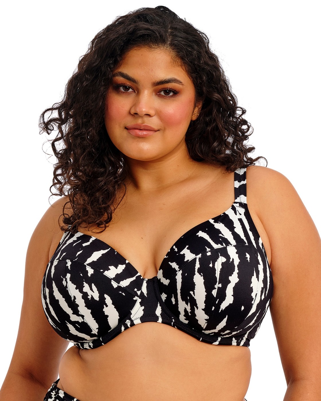 Elomi Echo Shell Bikini Top Underwired Plunging Womens Swimwear ES802802