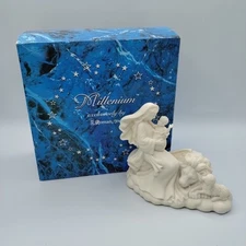 Vtg Roman Inc Millennium PEACE Mary Jesus Lion Lamb Figurine Sculpture #46401