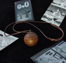 Necklace Pendant Gift Wooden Orb: On the Movements of the Earth Sphere