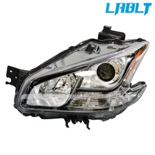 LABLT Left Side Headlight  HID/Xenon Chrome For 2009-10-2014 Nissan Maxima Clear