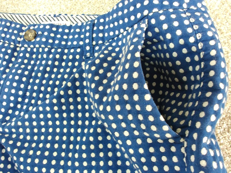 Merona Women's Size 14 Blue Polka Dot Shorts Chino Shorts - Image 3 of 4