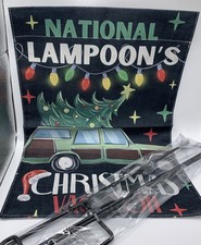 National Lampoons Christmas Vacation 18  x12  Garden Flag W/Garden Flag Stand NEW
