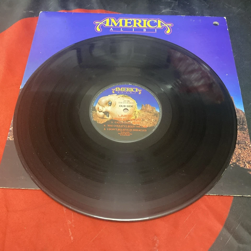 AMERICA - Alibi (1980, Vinyl LP) “One In A Million” “Valentine” *CLEARANCE* - Image 3 of 4