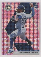 2021 Panini Mosaic Rookie Pink Camo Mosaic Prizm Cristian Javier #255 04cw