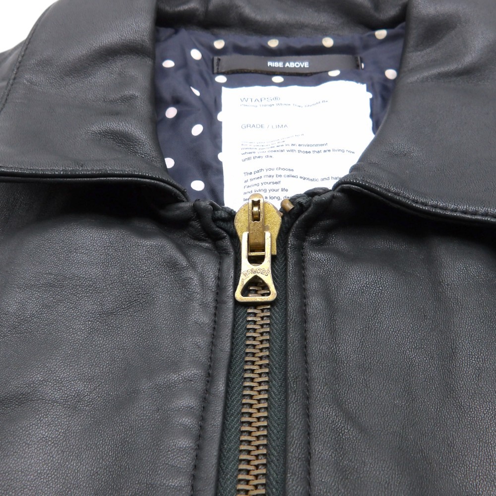 ジャケット・アウター WTAPS 09AW SPIDEY JACKET FIELD LTHR LAMB WTAPS 09AW Spidey Leather Lam Jacket Black Size L Used | eBay