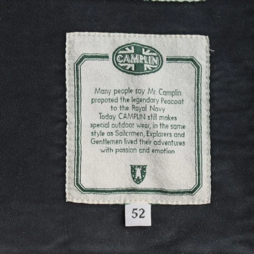 Camplin NWT 100% Cotton Pea Coat w/ Removable Lining Size 52 (L US) In Blue image 9