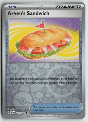 Arven's Sandwich 161/182 Uncommon Destined Rivals Pokemon Reverse Holo Near Mint