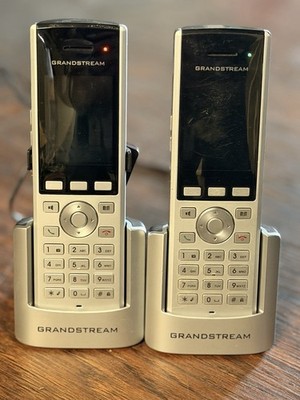 Grandstream WP820 VoIP Cordless Handset Silver Black Ethernet RJ-45 Lot of 2