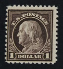 CKStamps: US Stamps Collection Scott#518 $1 Franklin Mint NH OG Offset Back