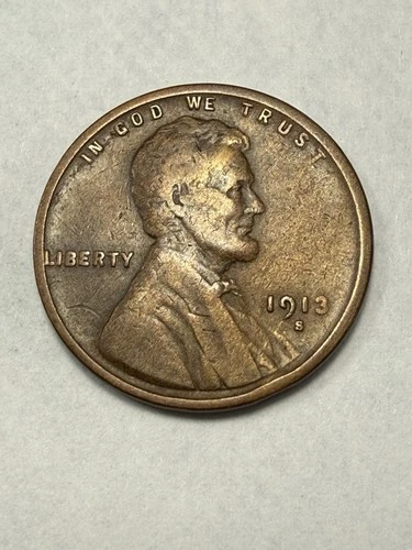 ** 1913-S LINCOLN CENT- VG  (FILL THAT SPOT IN YOUR SET)  PRICED TO SELL **