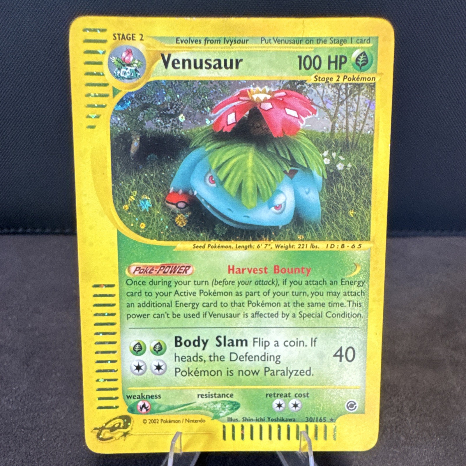 Pokemon TCG Venusaur 030/165 Expedition Base Set Holo Rare 100 HP 2002 EN