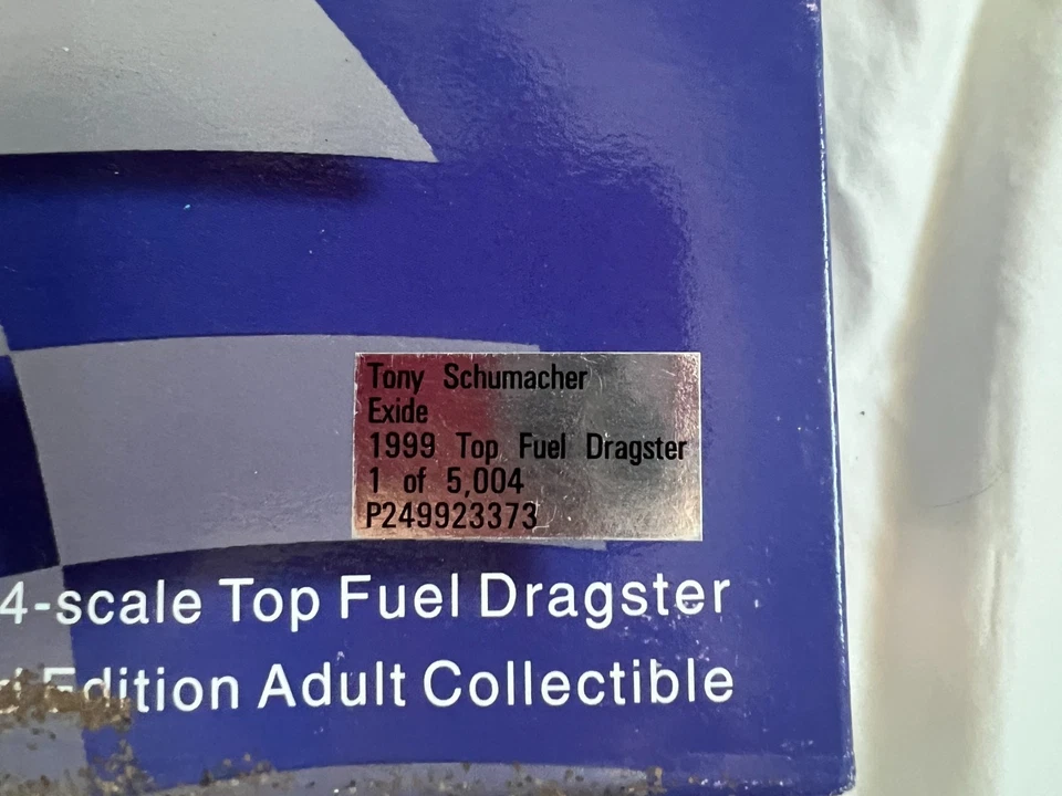L Tony Schumacher Exide MAC Tools NHRA Top Fuel Dragster 1:24 AUTOGRAPHED - Image 2 of 3