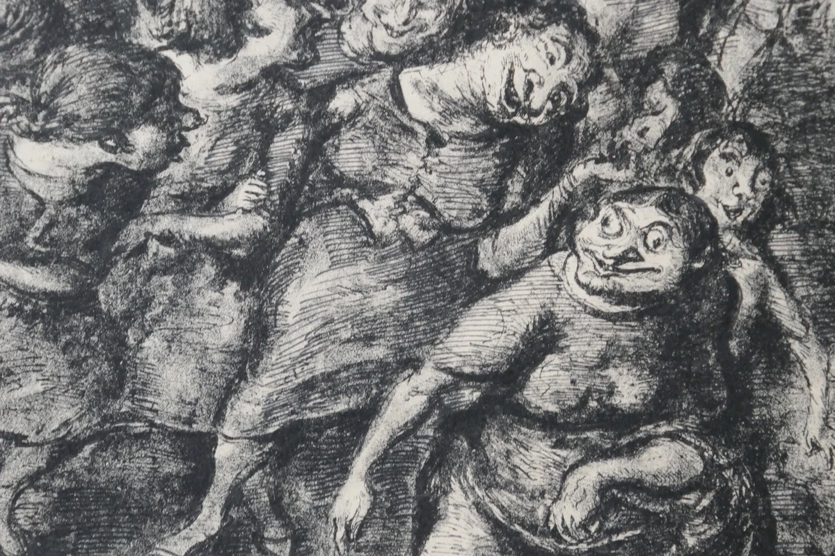A. Paul Weber Lithographie 1967, signiert, Madonna / Die Kollaborateurin