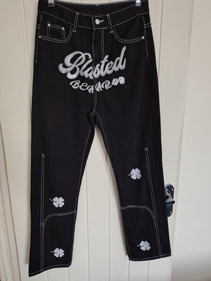 Supermade schwarze Jeans Blasted Bear Student Clover sehr guter Zustand Größe M