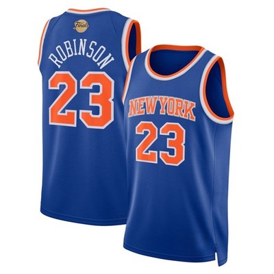 Robinson #23 NY Basketball Jersey Blue Men's Fan Shirt with Finals Patch