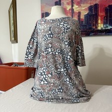 Paisley Light Wash Woman  s Nightgown With Pockets