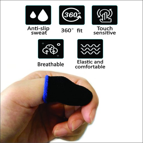 PUBG Mobile Phone Finger Sleeves for Gaming Anti-Sweat Breathable Finger Sleeve - Picture 6 of 8