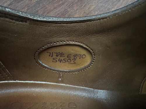 Scarpe Oxford EDWARD GREEN Museum in pelle marrone scuro nel Regno Unito 7 E 890 ultime - rare - Foto 13 di 13