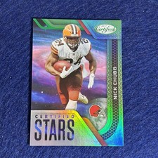2022 Panini Certified #CS-21 Nick Chubb Certified Stars Mirror Green #D 5/5