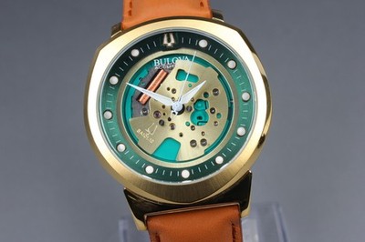 NEAR MINT] BULOVA Accutron II 97A110 Gold Bezel Quartz Men's Watch