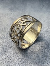 Vintage Sterling Silver Handmade Ring, 925 Filigree Size 6