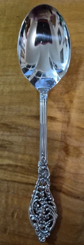 REED/BARTON STERLING Florentine Lace Sugar Spoon 6 1/8", 39g PRICED BELOW MELT