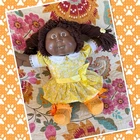 Lovely Vintage Cabbage Patch Kids Doll Girl HM10 Dark Skin AA Smiley