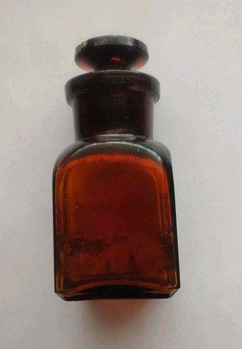 Antique Amber Pharmacy Apothecary Bottle - Bild 12 von 13