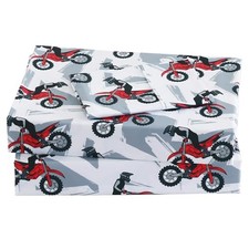 3 Pieces Boys Grey Sheet Set - Soft Microfiber Fitted Flat Sheets  Twin Red