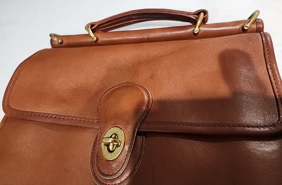 Bolso Coach 9927 Willis Vintage Cuero Marrón Asa Superior Sin Correa Foto 4 de 4