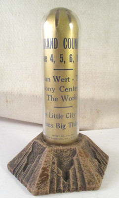 Vintage 1936 U.C.T VAN WERT OH GRAND COUNCIL ADVERTISING THERMOMETER