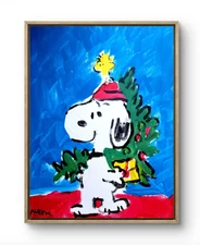 Aleph Original Art Snoopy 14x11 Contemporary Expressionist Painting