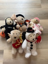 Lot of 5 Starbucks Bearista Plush Bears - Halloween, Valentines, Snowman, Etc...
