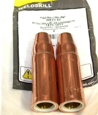 2 pk Tweco WS23-50 1/2" Thread-On Weldskill MIG Welding Gas Nozzles (1230-1011)