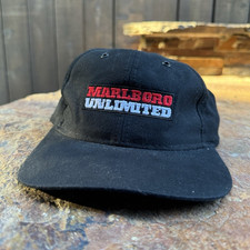 Vintage 90s Marlboro Unlimited Black Snapback...