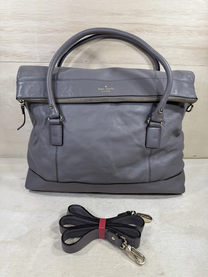 Kate Spade Fremont Place Carmen Grey Tote weekend Crossbody Strap & Handles - Image 2 of 4