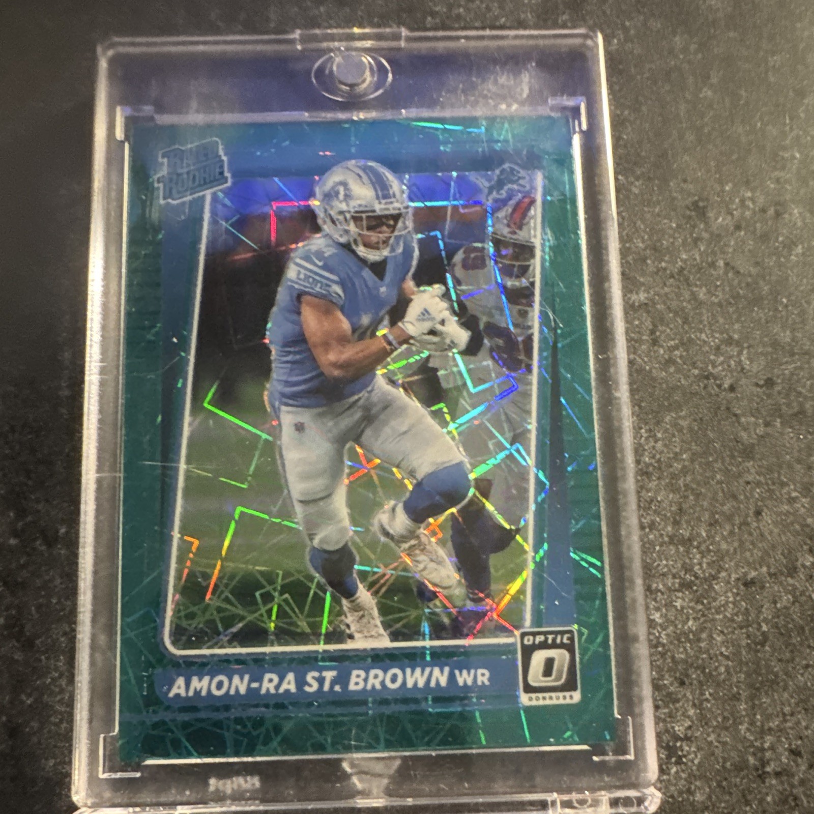 Amon-Ra St. Brown Panini Donruss Optic #228 Blue Hyper