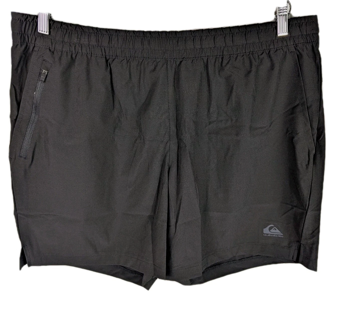 Quicksilver Mens Large Black Dryflight Shorts Exercise Workout Dry Quiksilver