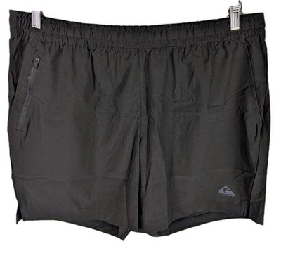 Quicksilver Mens Large Black Dryflight Shorts Exercise Workout Dry Quiksilver