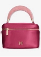 Carolina Herrera Pink Satin Vanity Case   Super Gorgeous  